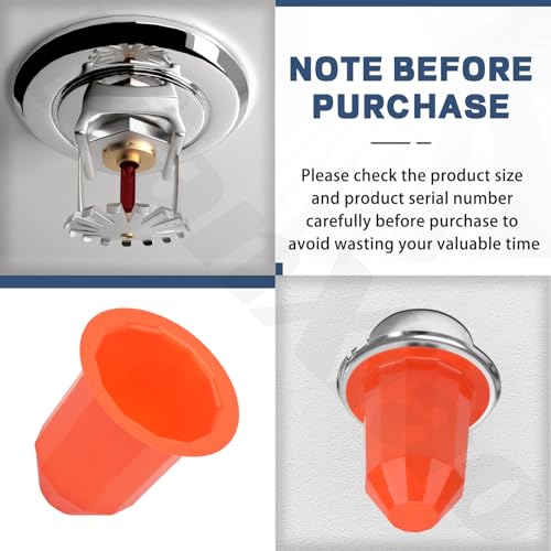 Fire Sprinkler Covers with Magnet Orange - 30 Pcs for Concealed Heads & Paint Guard