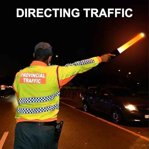 UltraFire 16-Inch Traffic Control Wand LED Flashlight, 980 Lumen Traffic Wand Flashlight, 5 Modes with Red Strobe Mode, Marshaling Wand for Airport, Parking, Fire Department (Battery Not Included)