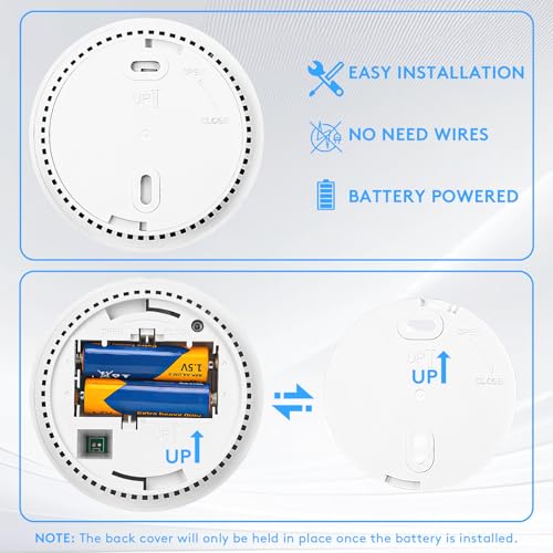 3-Pack Carbon Monoxide Detector,Mini CO Alarm Battery Powered with Digital LCD Display,Test-Silence Button,Portable Carbon Monoxide Alarm with LED Lights for Home, Travel