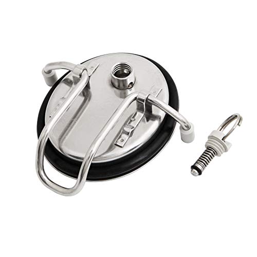 304 Stainless Steel Cornelius Keg Lid with O-Ring – Fits Corny/Soda Kegs, 130 PSI