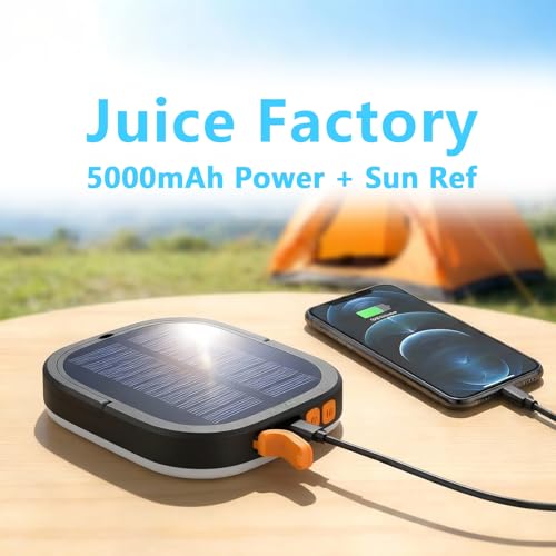 SAMUUN 1 / 5000mAh Solar Rechargeable LED Camping Lantern 2000 Lumens Waterproof Emergency Light
