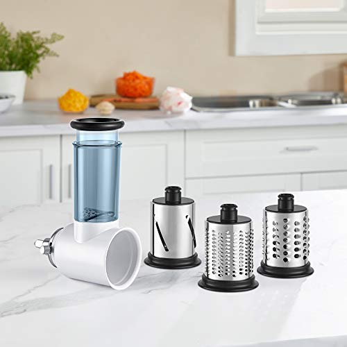HOZODO White Slicer Shredder Attachment for KitchenAid Stand Mixer