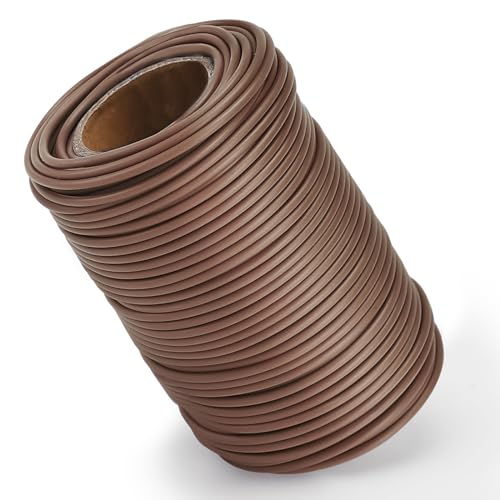 130 Feet Soft Plant Tie Brown Twist Garden Ties for Plants Gardening Home Office Organization TPR Garden Ties Supplies with 2.5mm Diameter