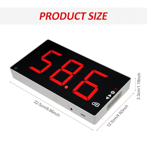 Mulcort Digital Sound Level Meter 30-130 dB with Alarm