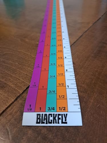 Magnetic Bottom-Up Sawmill Scale 36" with 1/2, 3/4, 1 and 1-1/8" increments, Removable Ruler