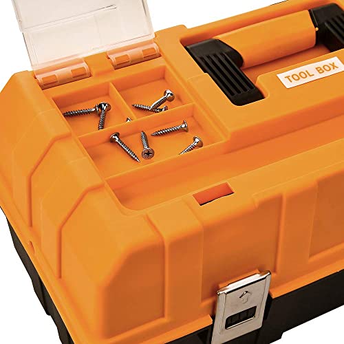 17-Inch Three-Layer Plastic Storage Box/Tool Box/Sewing Box Organizer, Multipurpose Organizer and Portable Handled Storage Case for Art Craft and Cosmetic (Style A)