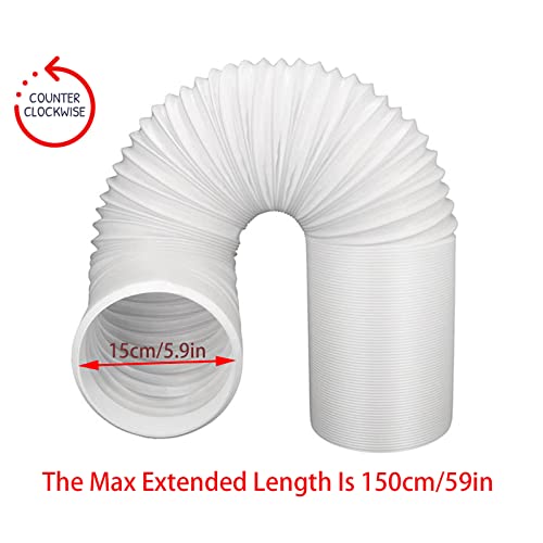 FFXWTSF 5.9 Inch Portable Air Conditioner Window Kit with Exhaust Hose & Adjustable Seal