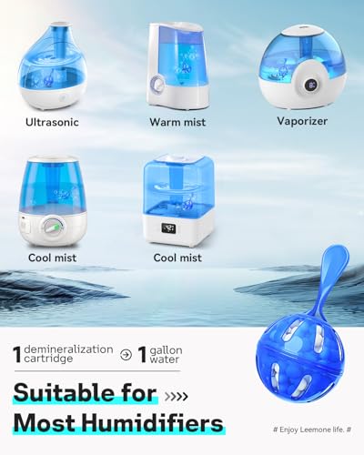 Leemone Humidifier Cleaner Demineralization Cleaning Ball 12p Blue (12 Pack)