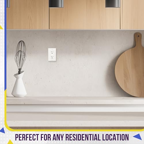 ENERLITES 1-Gang White Decorator Wall Switch & Outlet Plate Cover 10 Pack