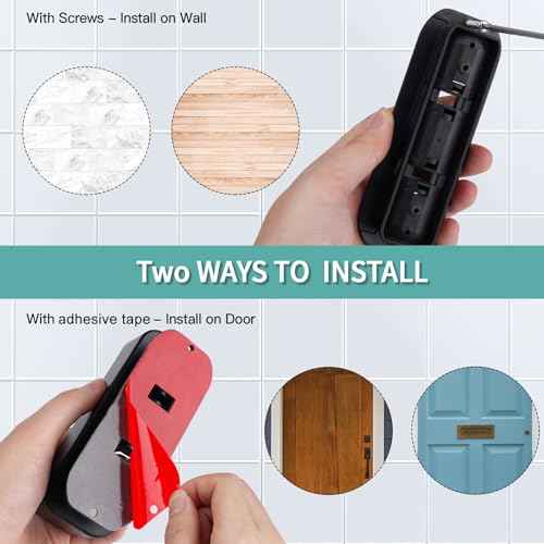 Adjustable Door Mount for Blink Video Doorbell (2021-1st Gen), Adhesive Doorbell Mounting Bracket Accessories for Security System with No Drilling, Not for Blink Video Doorbell (2025-2nd Gen) - Black