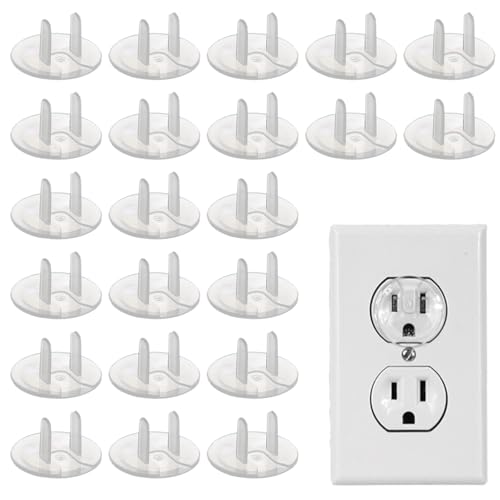50 Pack Outlet Covers Baby Proofing Clear Outlet Covers Baby Safety Outlet Plug Covers Safe & Secure Electric Plug Protectors Sturdy Childproof Socket Covers for Home & Office