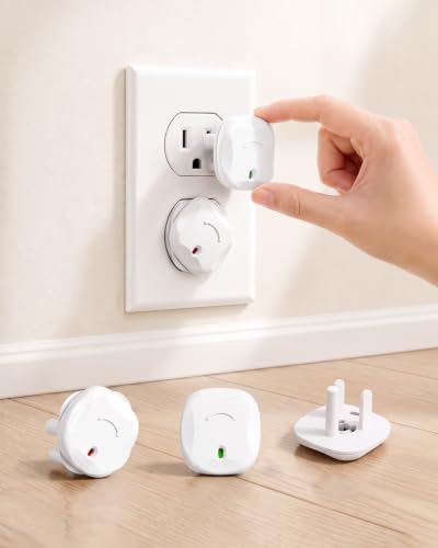 TrusTot Baby Proof Outlet Covers 24 Pack - Child Safety Plug Protectors with Rotatable Locking