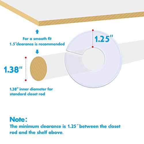 30 Pack White Round Clothing Size Closet Rack Dividers Hangers with 1 Bonus Marker (Outer 3.5¡±, Inner 1.38¡± in Diameter)