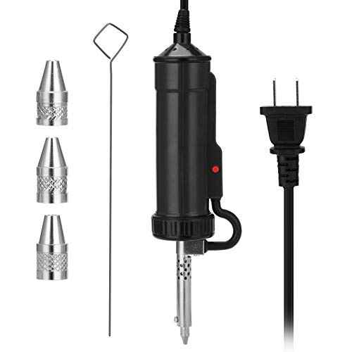 Solder Sucker, Automatic Desoldering Pump Vacuum, Portable Electric Solder Tin Sucker, Vacuum Soldering Remove Pump Desoldering Machine, AC110V 30W with 3 Soldering Suction Tips