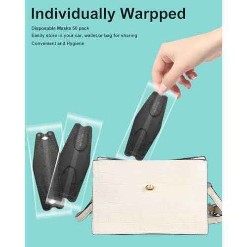 KN95 Face Masks Black for Adults, Individually Wrapped, Breathable Disposable KN95 Mask with Elastic Ear Loop