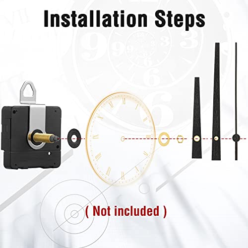 Mudder 6pcs Silent Clock Movement Mechanism 28mm Replacement with Hands