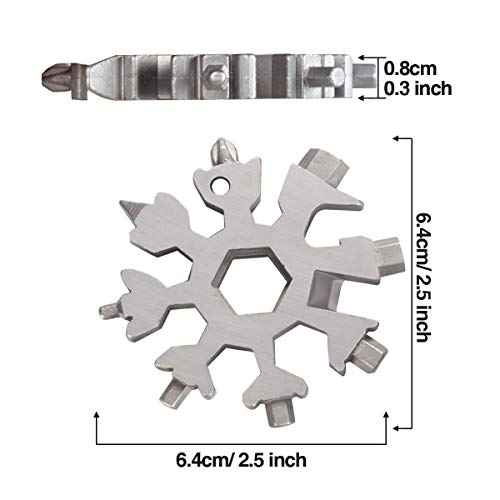 20 In 1 Snowflake Multi-Tool,Great Christmas stocking stuffer,Unique Gifts for Dad Men Women