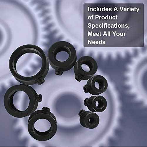 Depth Stop Drill Bit, 18 Piece Drill Stop Collar Set Positioner Ring and Hex Wrench (3mm, 4mm, 5mm, 6mm, 8mm, 10mm, 12mm, 16mm)
