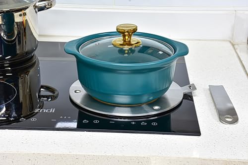7.5 inch Heat Diffuser Stainless Steel Induction Adapter with Concave Points - Fits Gas & Induction Cooktops