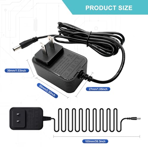 DC Power Supply Adapter MAX 21V 15W,Battery Charger for 18V 20V 21V Tool Battery Pack,with 5.5x2.5/2.1mm Connector and a DC Female Connector, Ideal for Lithium Batteries,led,Power Tools