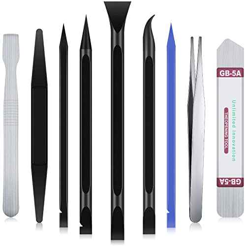 9 Pcs Plastic Scraper Crevice Cleaning Tool Ticket Scratcher Tool Carbon Fiber Non-scratch Scraper for Removing Stickers, Labels, Oil Stains, Food, Dirt