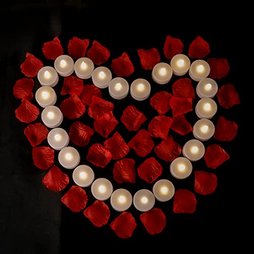 Hanzim Warm White 24 Pack Battery Operated LED Flameless Tea Lights