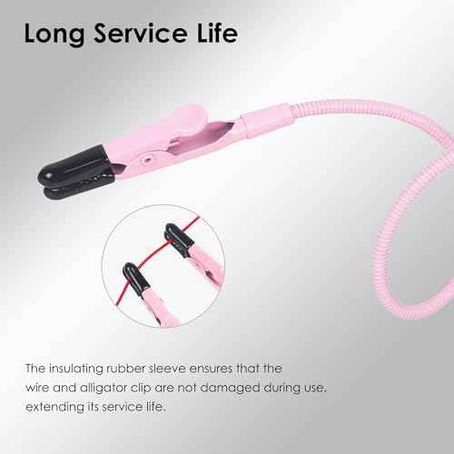 Toolour 2 Pack Soldering Helping Hands Clamps, Flexible Gooseneck Metal Arms with Dual Alligator Clips, Pink Wire Holder for PCB Welding Electronics Jewelry DIY Crafts Hobby