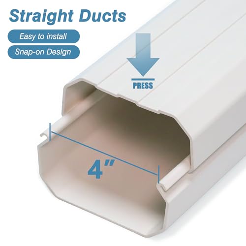 FRIOCASA 4-Inch 10Ft Mini Split Line Set Cover Kit PVC Weather-Resistant
