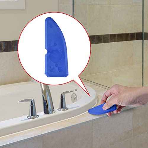 Caulking Tool, 12 Pieces Silicone Sealant Finishing Grout Tools Kit, Caulk Skirting Boards & Base Boards Replaceable Pads, for Bathroom Kitchen Sealing Hand Caulk Removal Tool (Blue)