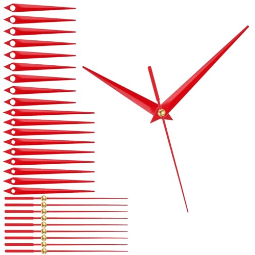 uxcell Red Aluminum Clock Hands Kit 10 Sets for DIY Repair & Home Decor
