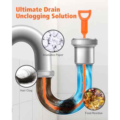 Drain Clog Remover, 25-Inch Drain Hair Removal Tool, Drain Hair Remover Plumbing Snake, Drain Cleaner Hair Clog Remover, Shower Drain Hair Catcher, Easy & Quik to Use on Most Drains - 6 Pack