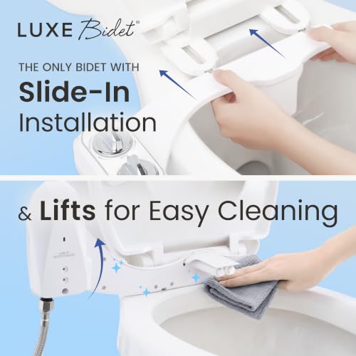 LUXE Bidet NEO 185 PLUS Chrome Bidet Attachment for Toilet - Easy Install