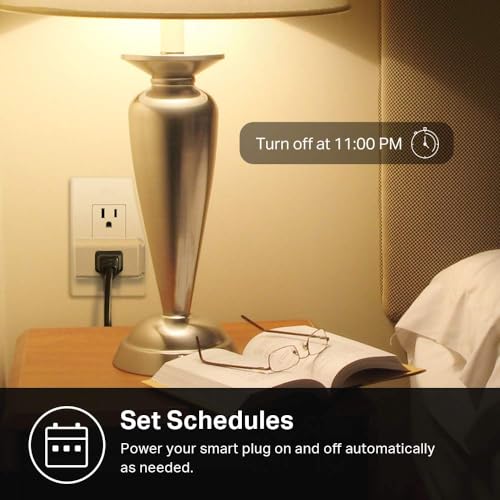 Kasa Smart Wi-Fi Plug Mini with Energy Monitoring, KP115 - Voice Control