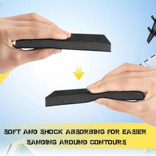 2 Pcs Soft Black Foam Sanding Pads Interface Sander Backing Pad Compatible with Festool RS400 LS130 Sander, 80 x 133 x 12 mm