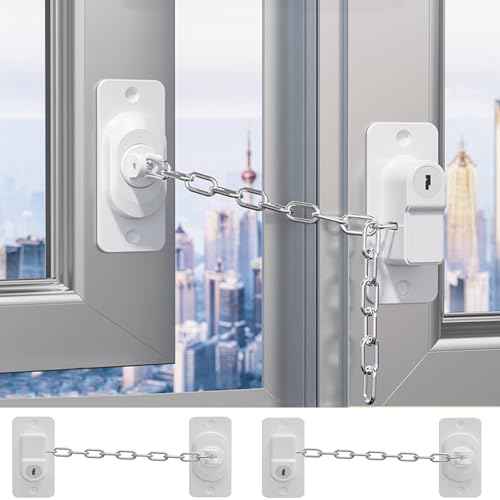 CMINGJ £¨2 Pack£©Child Safety Locks, Adjustable Refrigerator Lock with Keys, for Fridge, Cabinets, Drawers, Dishwasher, Toilet and Child Safety Cabinet Lock, for Child,Kids and Toddlers