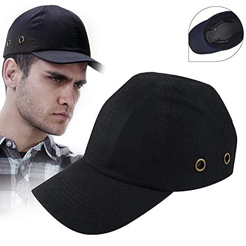 Baseball Bump Cap, Safety Hard Hat Style Comfortable Lightweight Head Protection Cap Adjustable Four Vents Protective Hat for Men Women