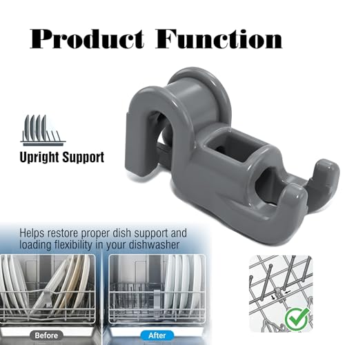 YunGlee Dishwasher Lower Rack Tine Pivot Clip for LG MEG64438901, AP6237066 – 1 Pack, Grey