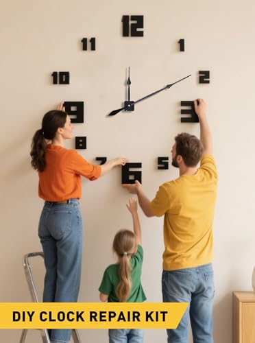 MakerTick High Torque Quartz Clock Movement Kit with 17.7" Black Hands for 0.35-0.51" Thick Dial