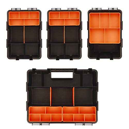 Makitoyo MP009 Hardware & Parts Organizers Versatile and Durable Storage Toolbox, 4PCS Set