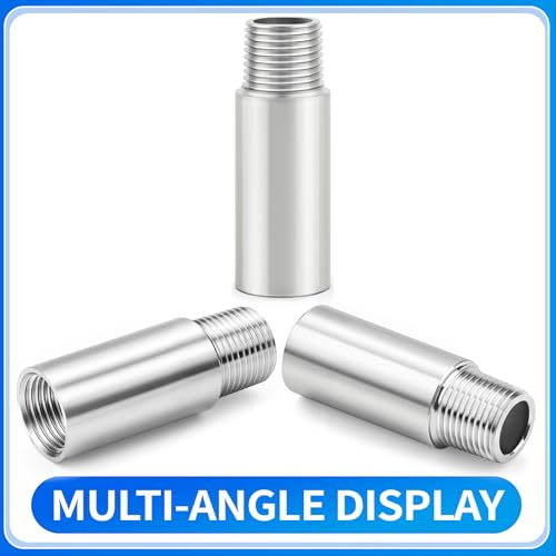 ChillWaves 1/2" NPT Male x 1/2" NPT Female Stainless Steel Pipe Nipple - 2" Length (50mm) - 2 Pack