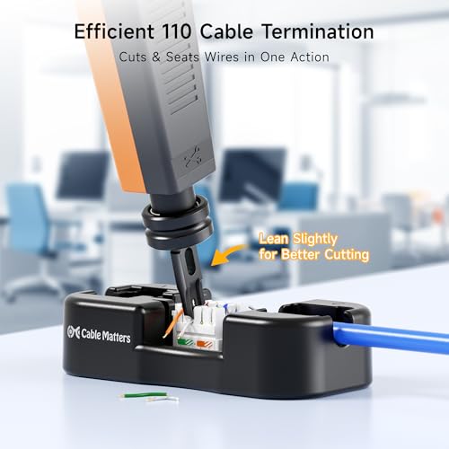 Cable Matters Ethernet Punch Down Tool with 110 Blade for Cat 8/7/6A/6/5e
