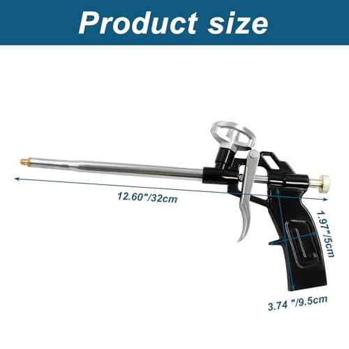 BokWin 1 Pcs Spray Foam Gun Heavy Duty Expanding Foam Gun Stainless Steel Sealant Application Gun for Filling Sealing Windows Gap