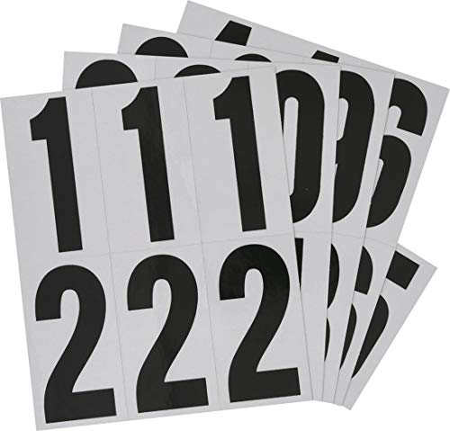 Hillman Reflective Adhesive Mailbox Numbers Pack - 3 Inch, Black & White, Weatherproof, Mailbox Variation