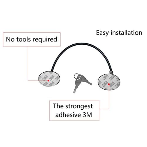 Refrigerator Door Lock, File Drawer Lock, Freezer Door Lock and Child Safety Cabinet Lock by REZIPO Black (4)