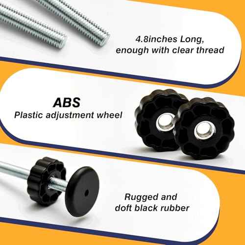 4 PCS Baby Gate Replacement Parts, 8MM Baby Gate Spindle Rods, Hardware Parts Kit for Pet & Dog Pressure Mounted Safety Gates, Extra Long Tension Gate Extender