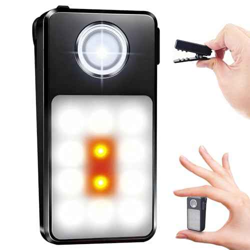 Tubasion Clip On Running Light with 3 Modes, USB-C Rechargeable Running Lights for Runners, IPX7 Waterproof EDC Flashlight for Jogging, Cycling, Working, Dog Walking, Camping and Safety Warning