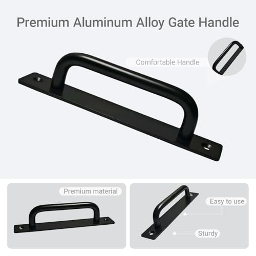 5.8 Inch Barn Door Handle Set - Premium Aluminum Alloy Gate Handles (2PCS)