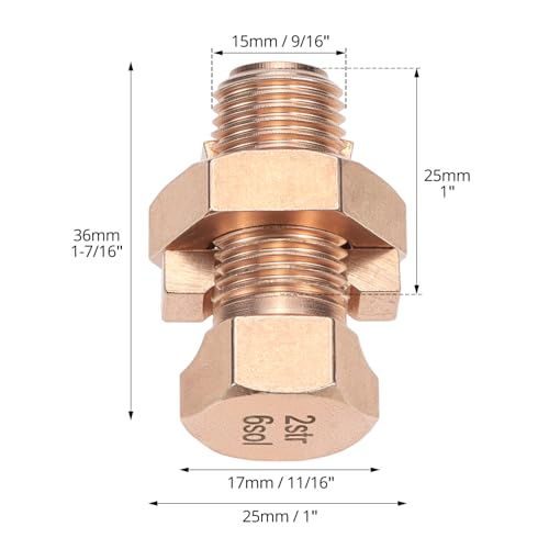 QWORK Copper Grounding Clamps 10-Pack, 2-6 AWG Grounding & Bonding Connectors
