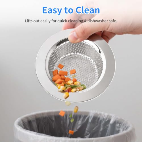 Chefbee 4.4-Inch Stainless Steel Kitchen Sink Drain Strainer Food Catcher 4PCS