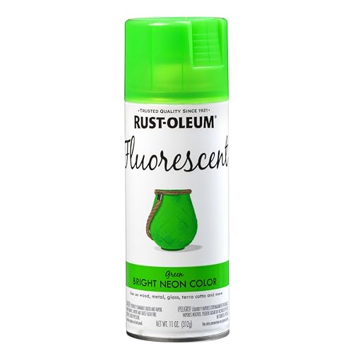 Rust-Oleum Fluorescent Green Spray Paint 11oz Neon for Indoor & Outdoor Use